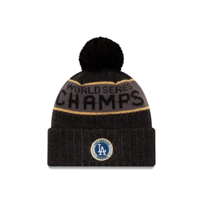 Los Angeles Dodgers Gorra | New Era MLB World Series Champions Locker Room Knit Beanie Mexico - Grises